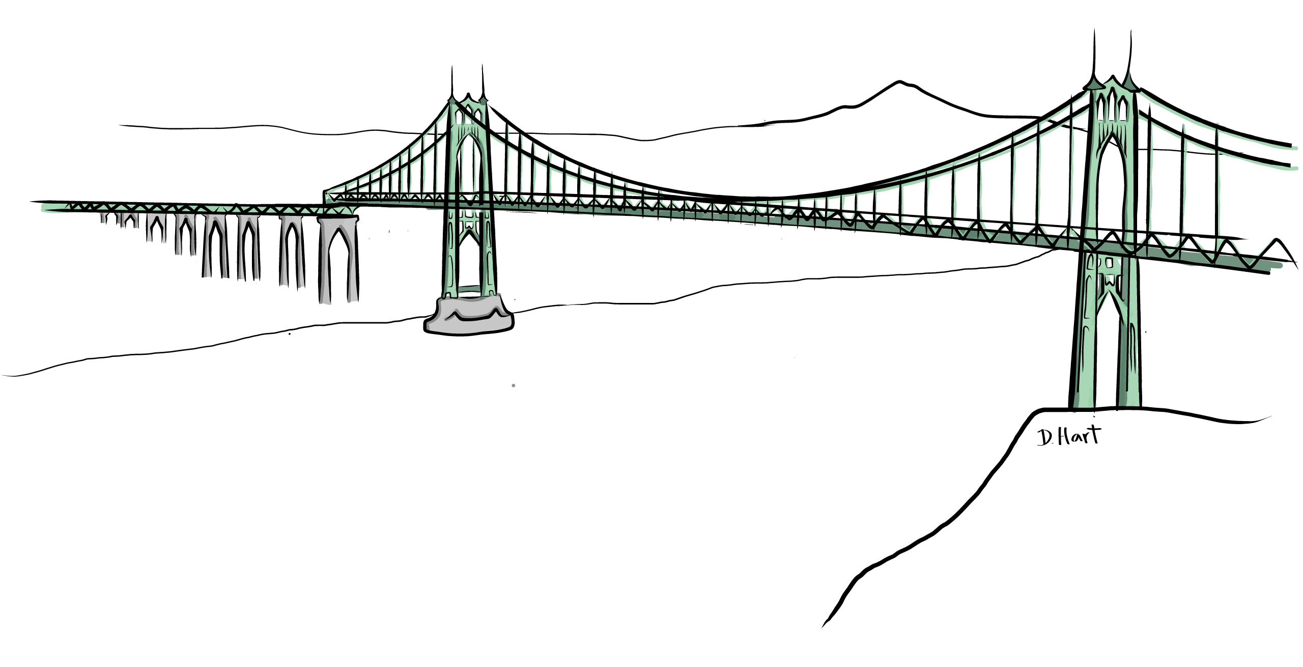 Rope Bridge Drawing Free download on ClipArtMag