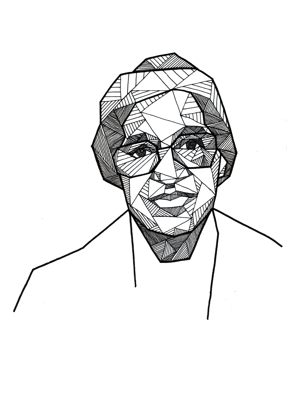 1000x1333 Geometric Portrait Of Rosa Parks