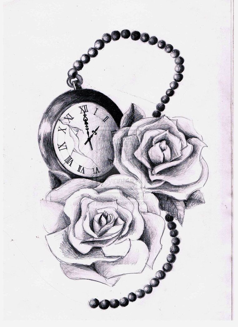762x1048 Pocketwatch And Roses Hourglass, Pocket Watch, Compass Tattoos