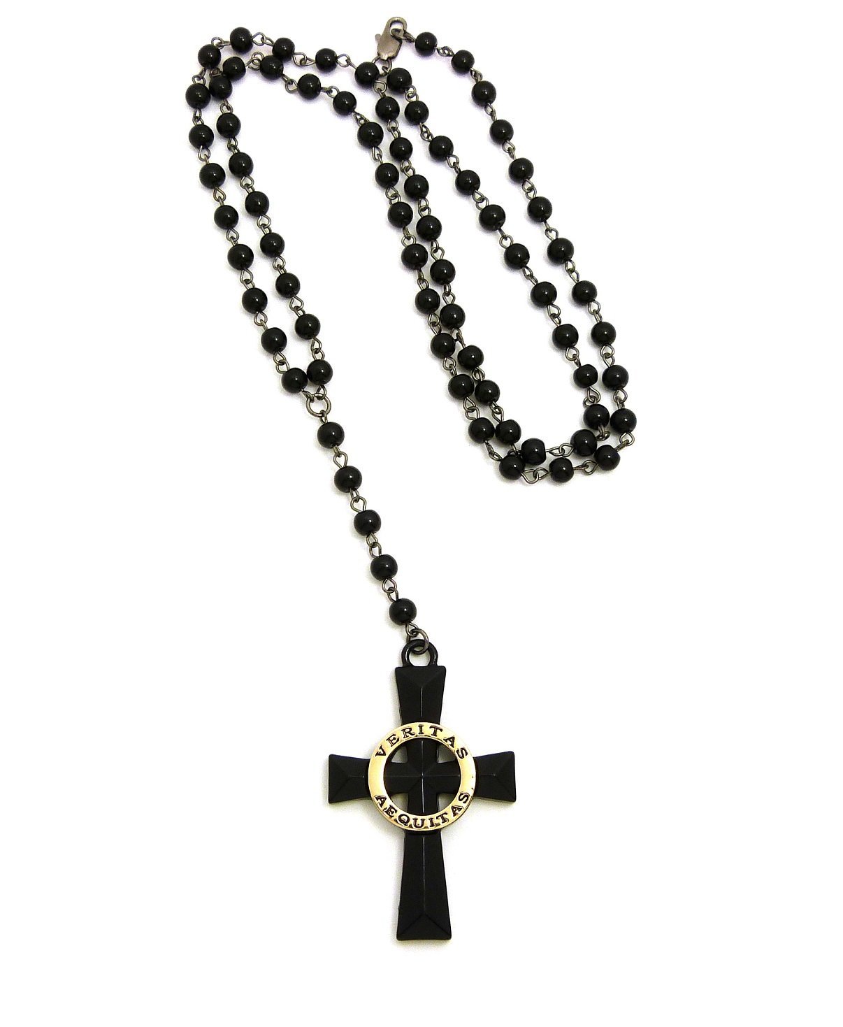 1206x1469 Polished Veritas Aequitas Ring Cross Pendant Mm Black Stone