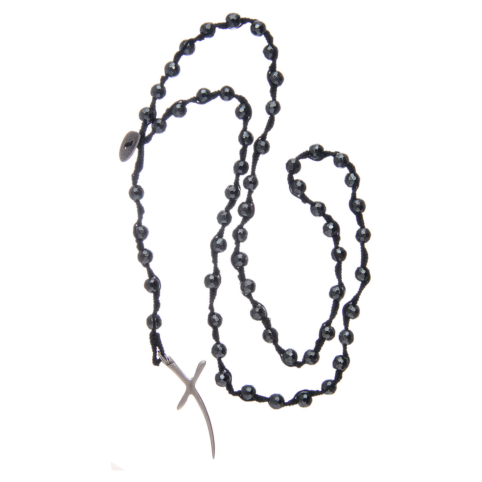 1600x1600 Rosary Beads With Multifaceted Hematite Grains And Cross Online