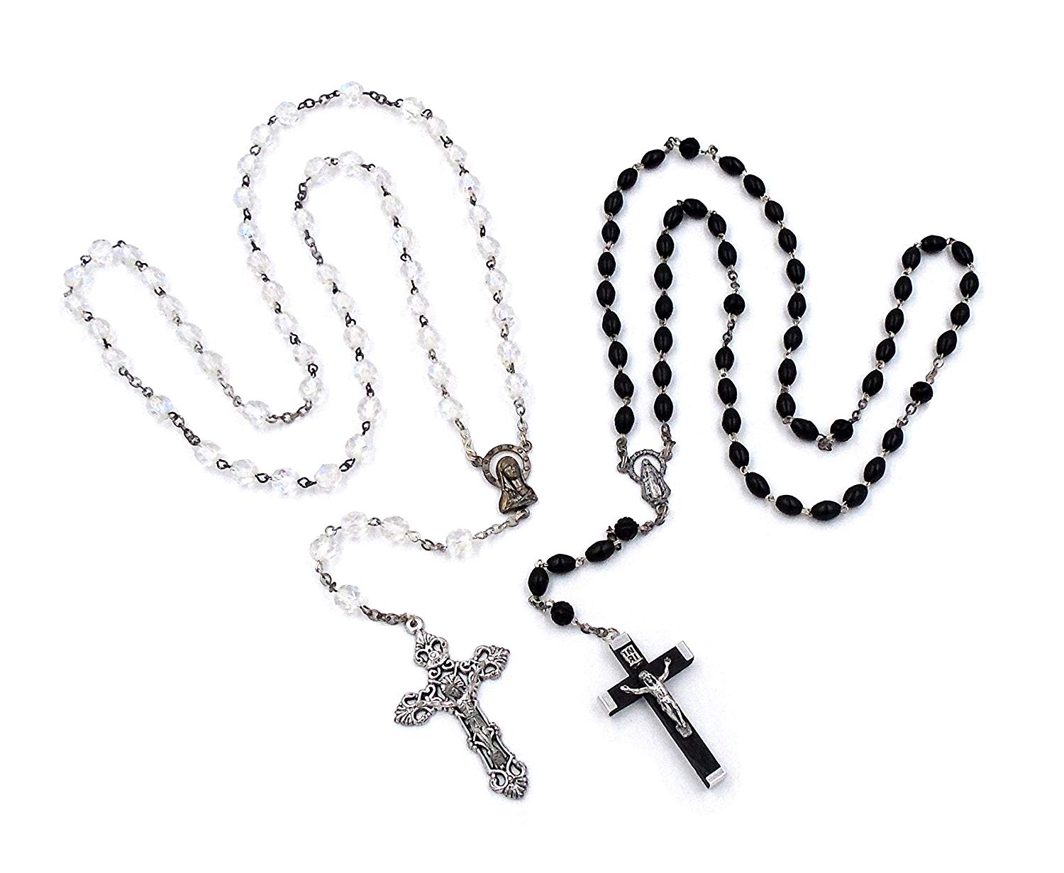 1500x1231 the wedding rosary clear and black bead rosary