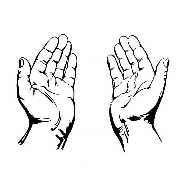 600x600 Praying Hand Clipart Image