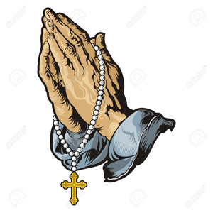 300x300 Praying Hands Rosary Clipart Free Images