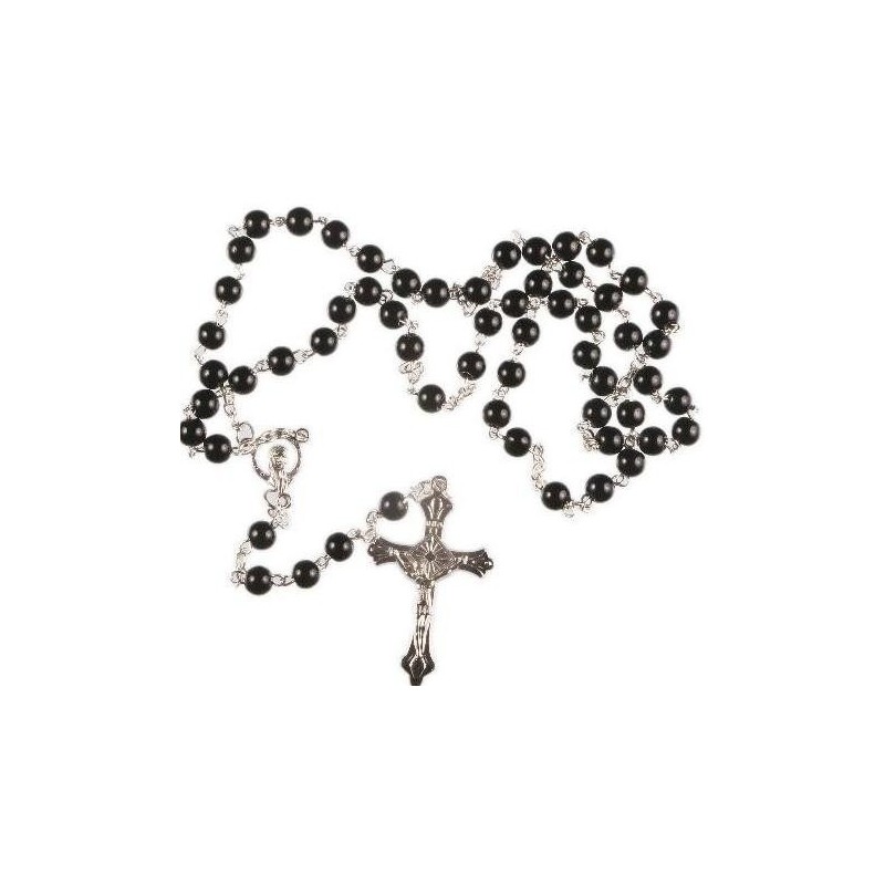 800x800 Black Glass Bead Rosary Cheap Pair Of Rosaries