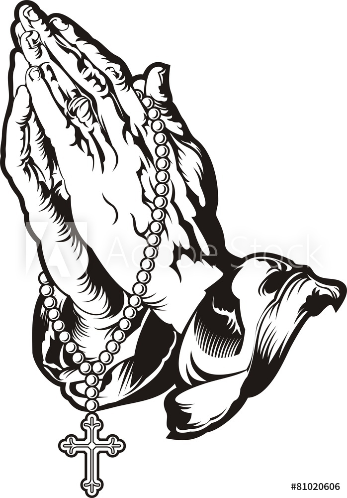 698x1000 praying hands with rosary tattoo europosters es