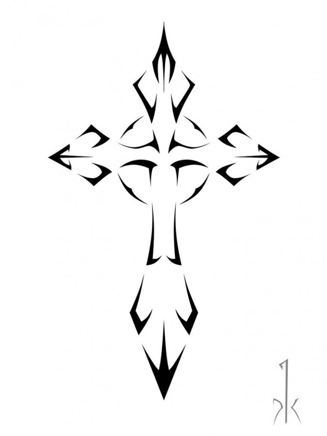 675x900 Tattoo Cross Designs Cross In Tribal
