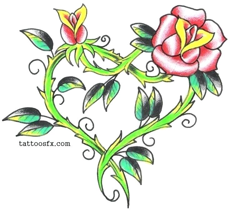 736x681 Roses And Heart Drawings How To Draw A Heart Rose Step How To Draw