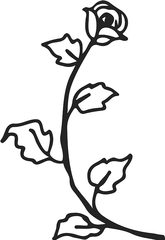 548x796 Hd Drawn Rose Stem Rubber Stamp Free Unlimited Download