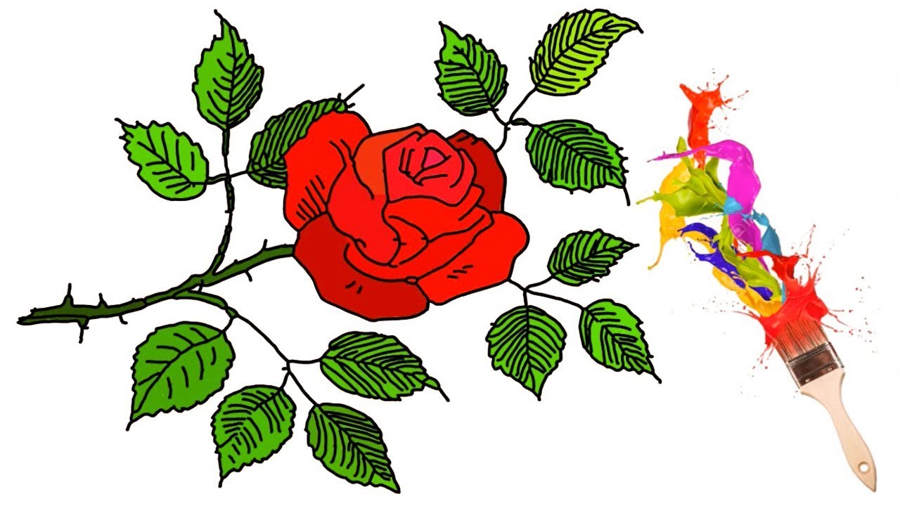 1280x720 Awesome Rose Drawing Step