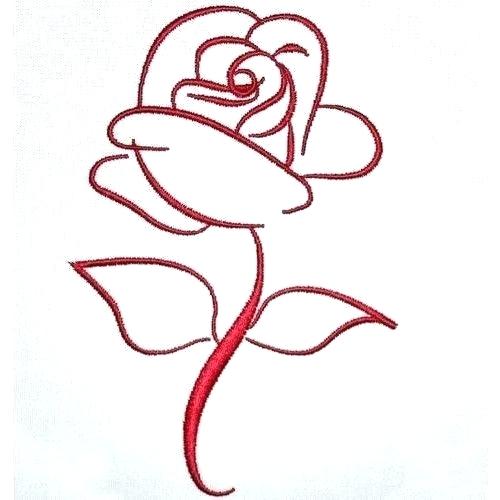 500x500 Simple Rose Outline Simple Flower To Draw Flower Drawing Outline