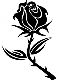 250x324 Rose Clip Art Black And White