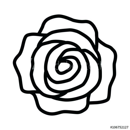 500x500 Rose Line Drawing Clip Art Architectures In Spain Hoteles