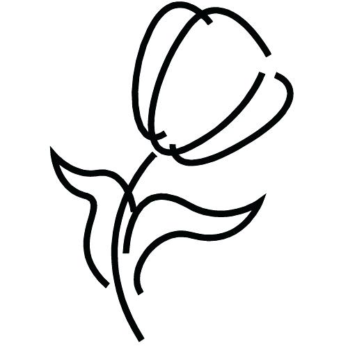 500x500 Rose Line Drawing Clip Art Zupa
