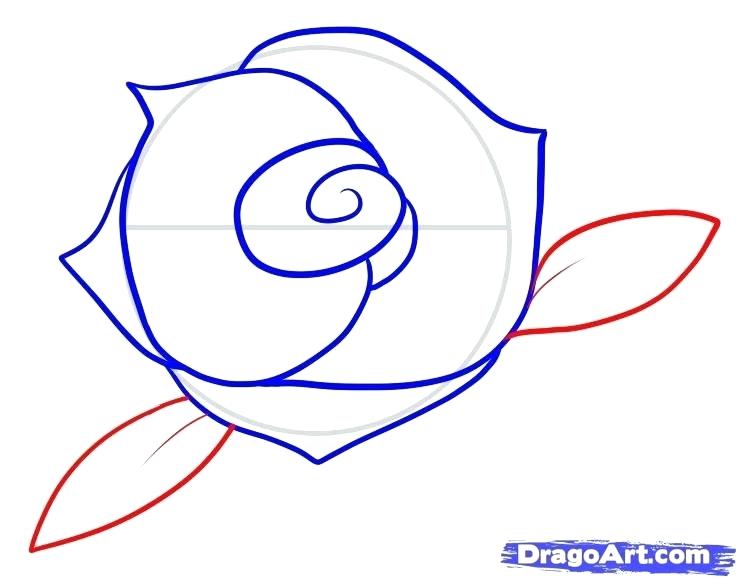 Rose Drawing For Kids 