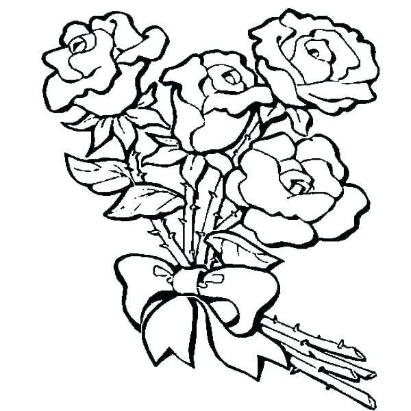 600x600 Rose Coloring Pages Printable Picture Of Roses To Color Rose Ng