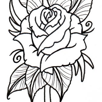 336x336 Rose Tattoos And Drawings Artist A Cool With Banners Bouquet Color