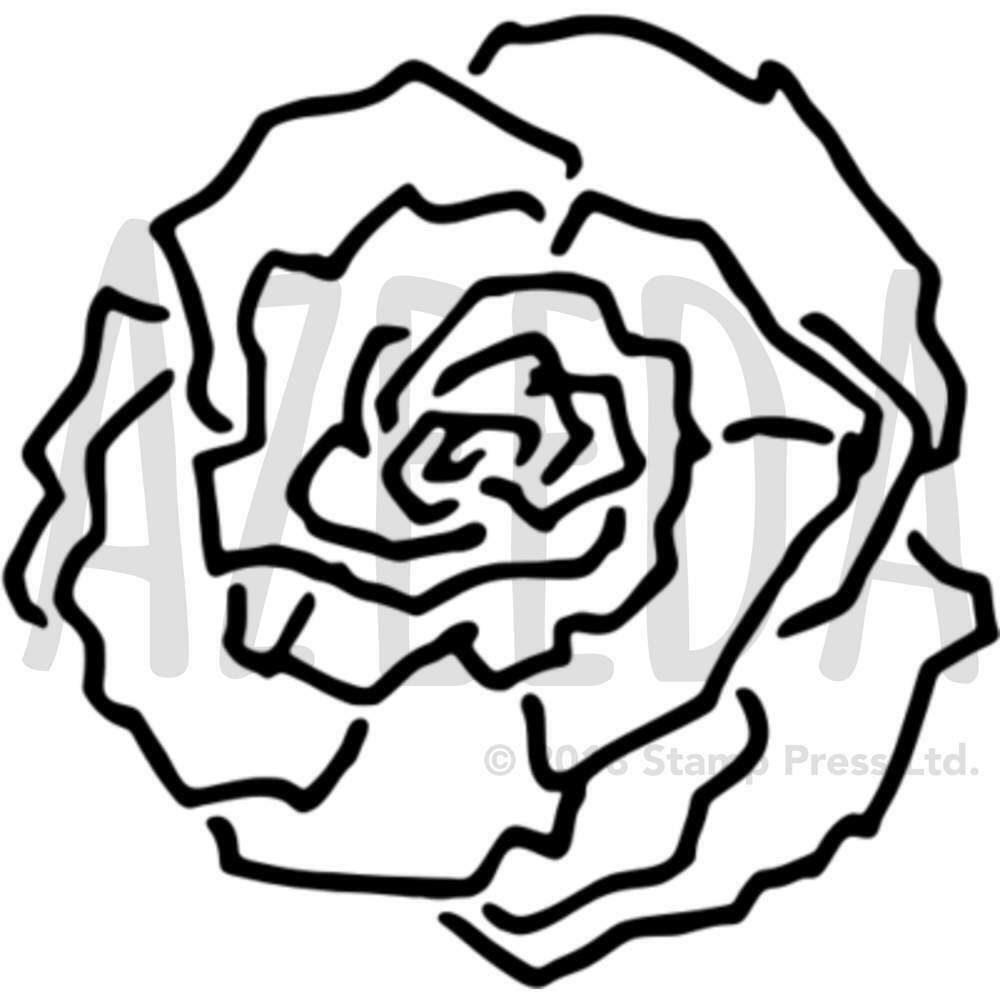 1000x1000 'rose' Wall Stencil Template