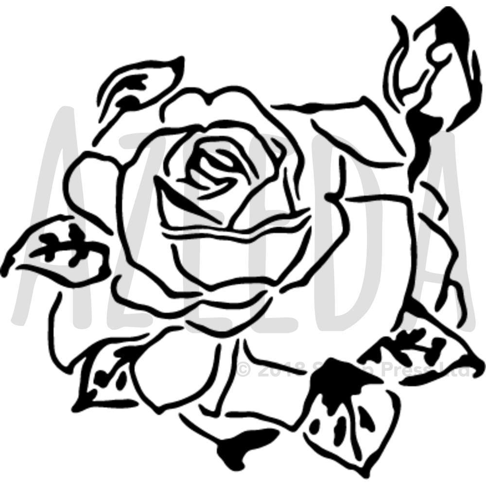 Rose Drawing Stencil | Free download on ClipArtMag