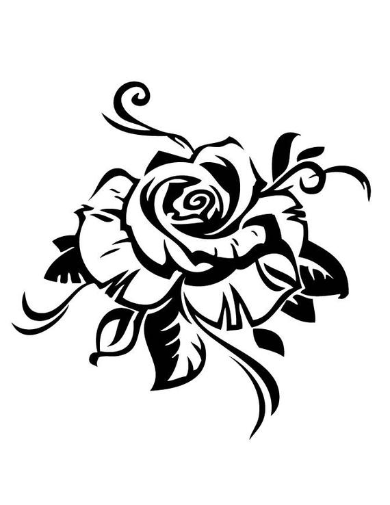 Rose Drawing Stencil | Free download on ClipArtMag