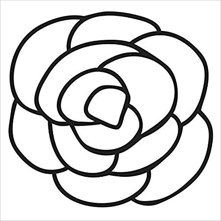 450x450 The Crafter's Workshop Stencil X Inch Rose Bits, Black White