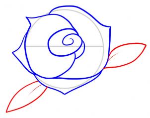302x237 How To Draw How To Draw A Rose For Kids