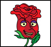 200x186 How To Draw Roses With Easy Step