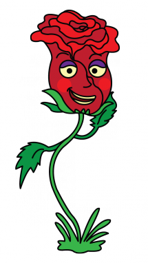 215x382 How To Draw A Rose, Easy Step