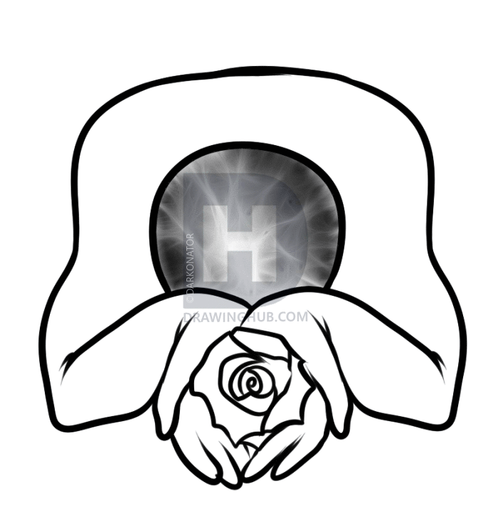 700x720 How To Draw A Love Tattoo, Tattoo Of Love, Step