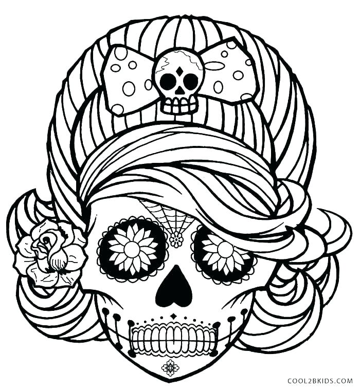 700x761 Skulls And Roses Coloring Pages Typical Skull And Roses Coloring