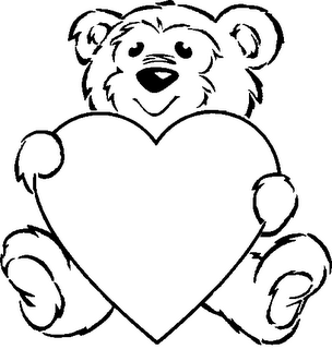 304x320 Rose And Heart Drawing Printable Coloring Of Valentine Heart