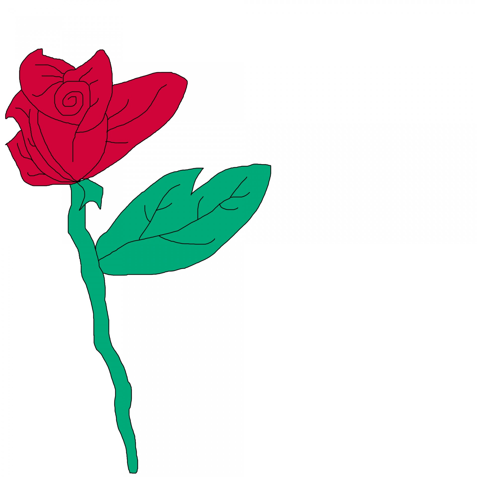 1920x1920 Rose, Bud, Sketch, Floral, Flower