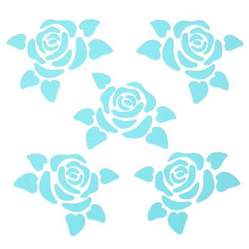 350x350 Rose Flower Pattern Drawing Stencil Stationary Plastic Stencil