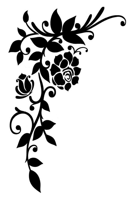595x850 vintage stencil shabby chic rose corner flourish rustic mylar