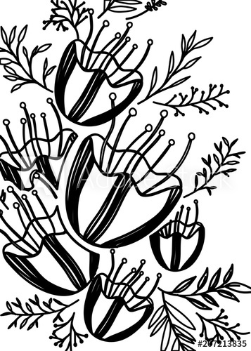 357x500 Rose And Leafs Decorative Pattern Background Vector Illustration