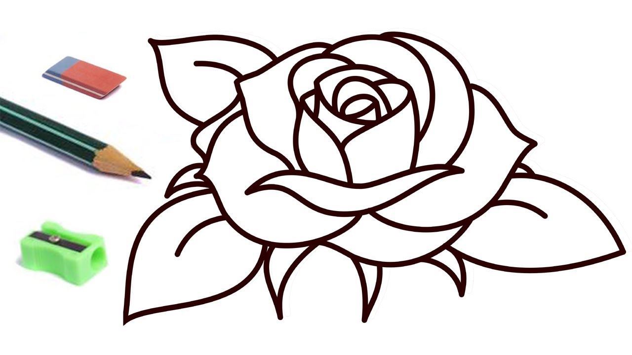 1280x720 How To Draw A Rose Step