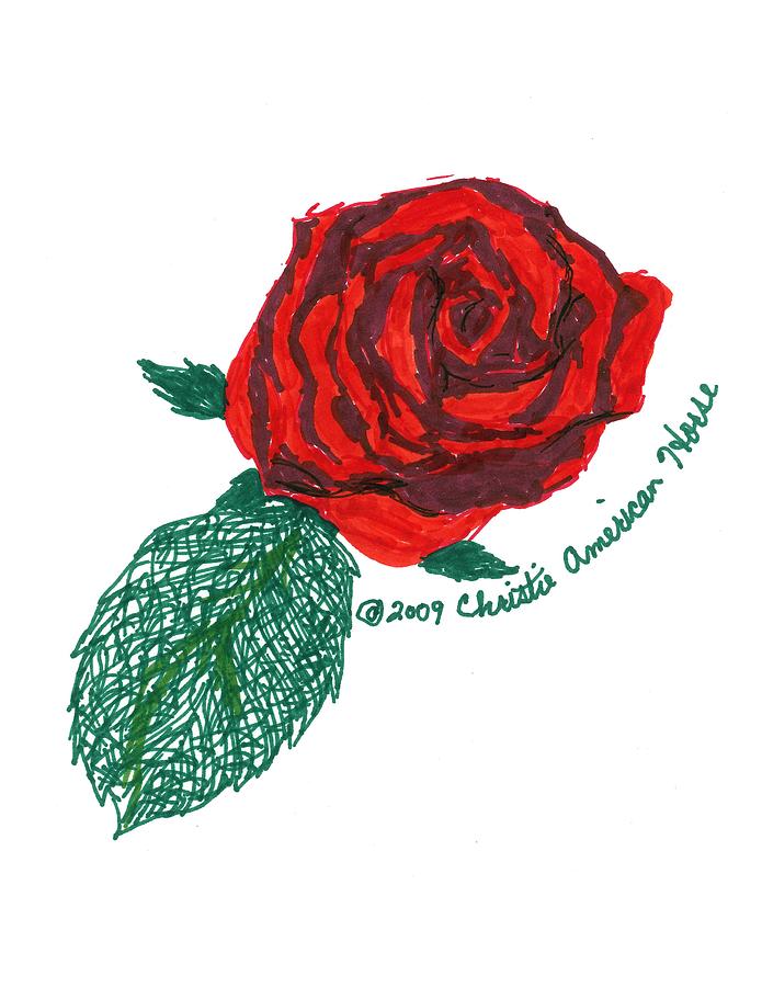 695x900 Roses Are Red Drawing