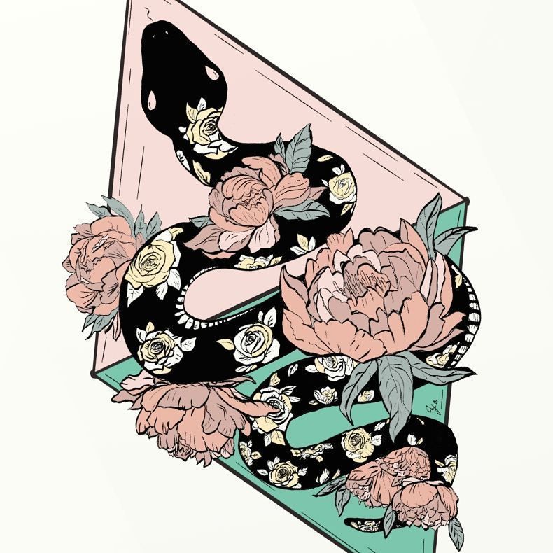 790x790 Rose Snake Your Charm Was So Violently Beautiful