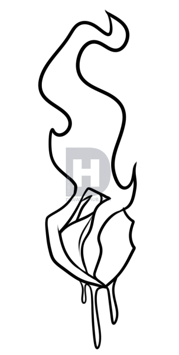 364x720 How To Draw A Melting Rose, Step