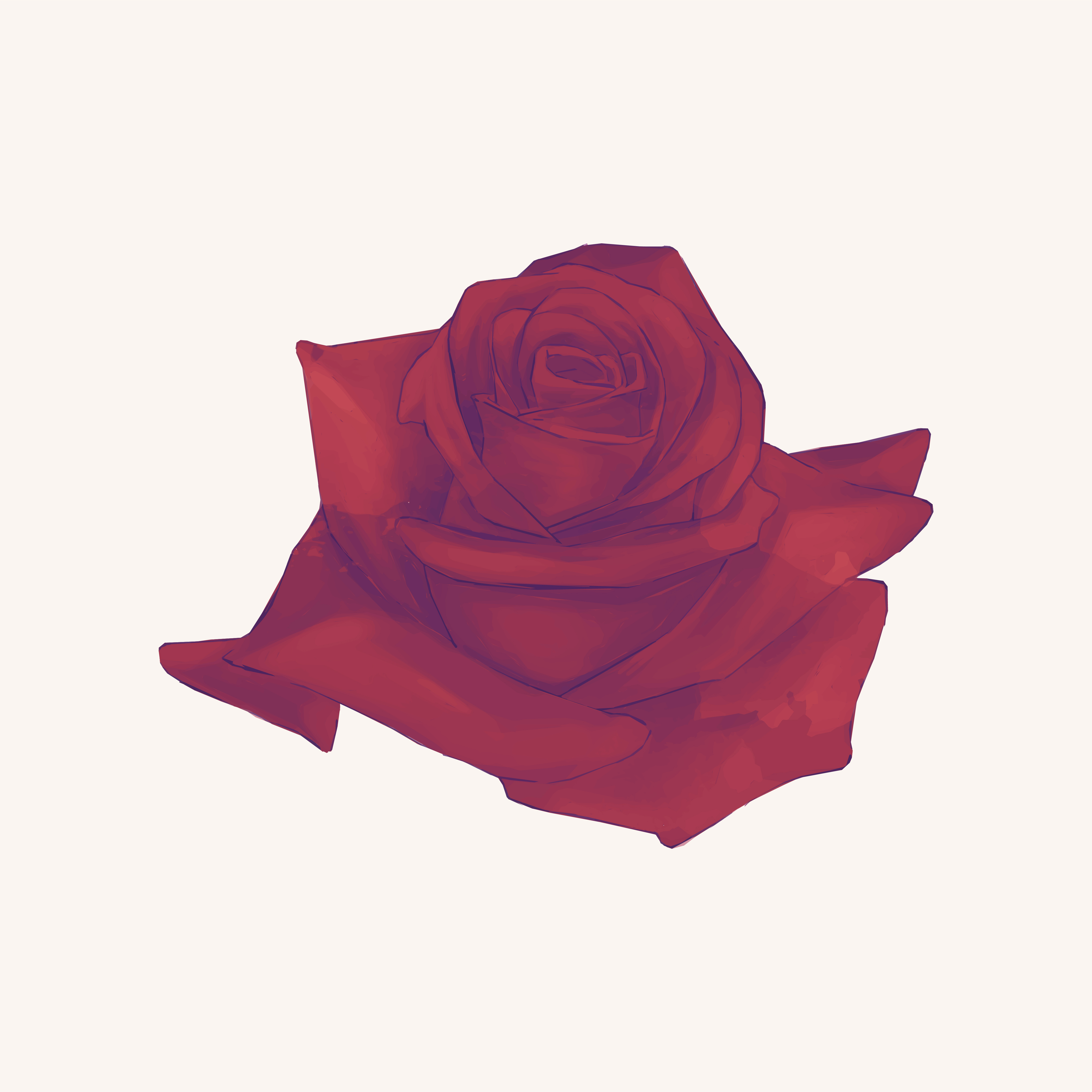 4675x4676 Illustration Of Drawing Red Rose Flower