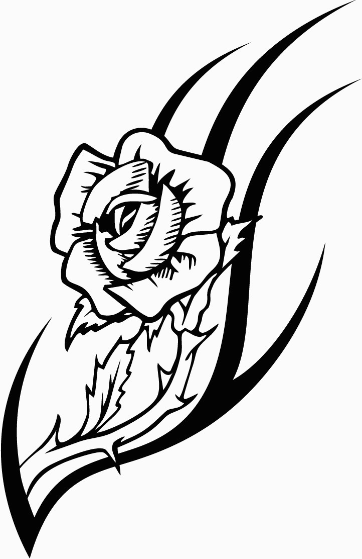 722x1112 working sheet of a rose tattoo design for kidz for tattoo design