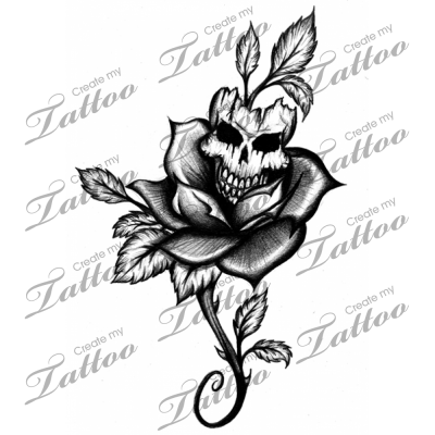 400x400 Skull And Rose Tattoos Designs Pictures And Cliparts, Download Free