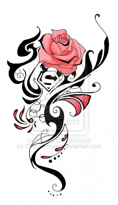 400x693 Tribal Tattoo Designs Iluvflowers Superman Tattoos, Tattoos