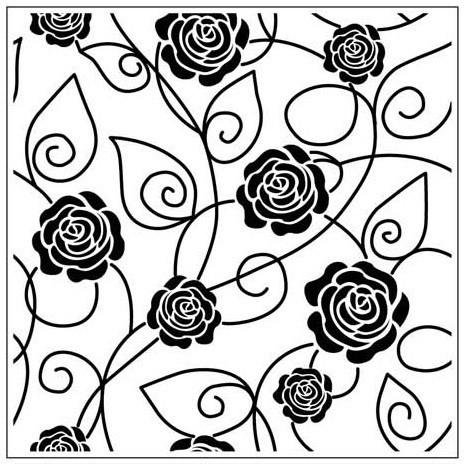 465x465 Rose Vine Embossing Folder