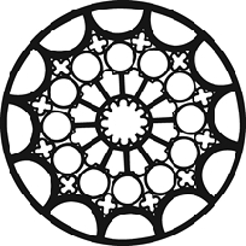 500x500 Gam Rose Window Steel Gobo Full Compass Systems