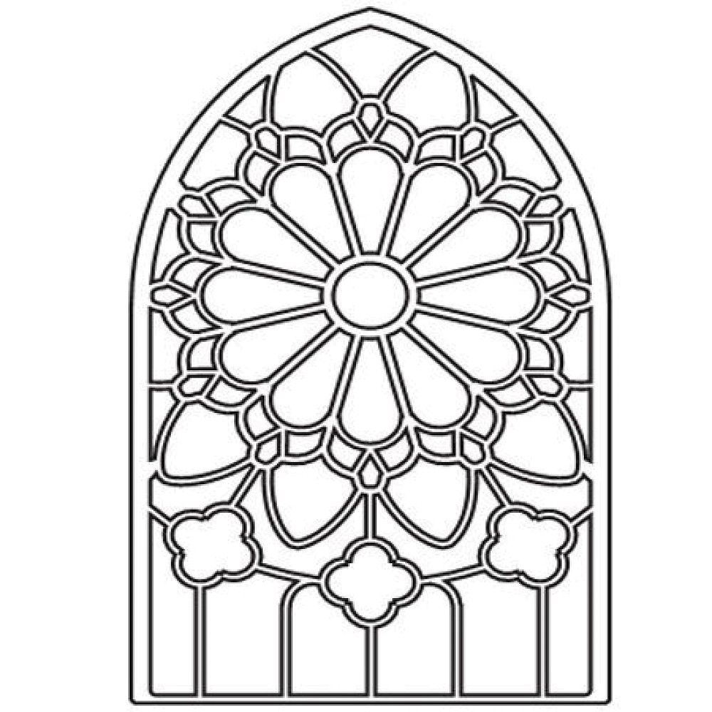 1000x1000 Stained Glass Window Coloring Pages Download And Print For Free