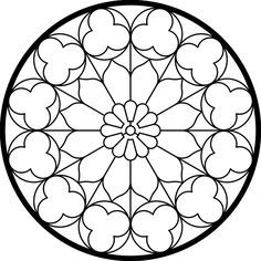236x236 Rose Window Template