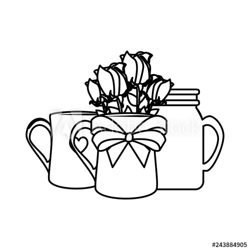 500x500 Coffee Cup With Heart And Rose