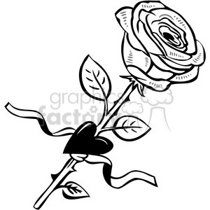 300x300 Rose With A Heart Clipart Royalty Free Clipart