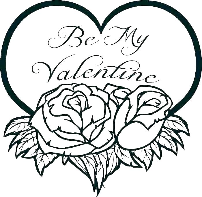 700x683 Coloring Pages With Hearts Coloring Pictures Of Hearts And Roses